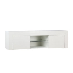 Entertainment Unit | TV Cabinet | LED | 130cm | White | Angus