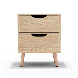 Bedside Table | 2 Drawer Nightstand | BODEN Design | Pine Finish