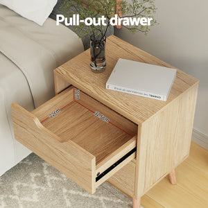 Bedside Tables Set 2pc | 2 Drawers | BODEN | Pine