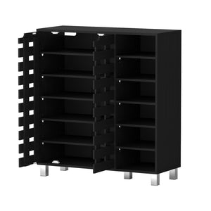 Artiss Shoe Rack Cabinet | 6 Tier Storage Shelf | Black