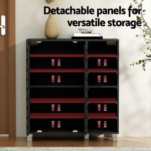 Artiss Shoe Rack Cabinet | 6 Tier Storage Shelf | Black