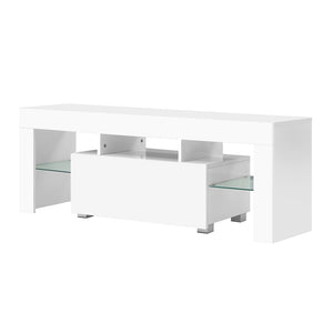 Entertainment Unit | TV Cabinet | LED | 130cm | White | Elo
