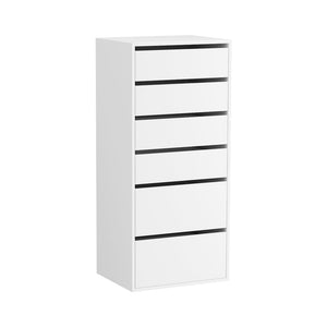 6-Drawer Chest of Drawers | Tallboy Dresser | White