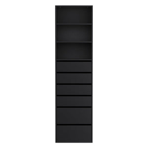 Tallboy Cabinet | 6 Drawers | Black Finish