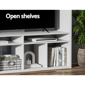 Entertainment Center Unit | TV Stand | TV Cabinet | Open Shelves | 183CM | White