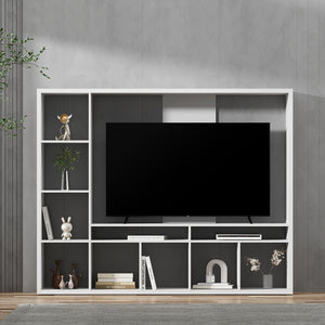 Entertainment Center Unit | TV Stand | TV Cabinet | Open Shelves | 183CM | White
