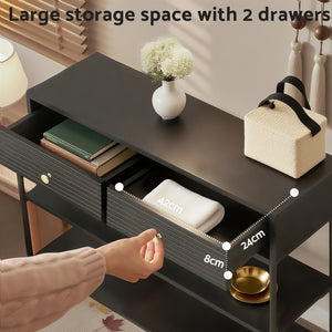 Console Table | 3 Tier Shelves | Hallway Entry Table | Black