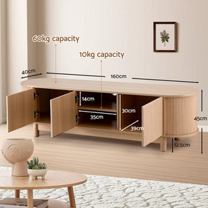 TV Unit | Entertainment Storage Cabinet | 160cm | Pine Finish