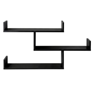 Floating Wall Shelf | 3 Tier | Black
