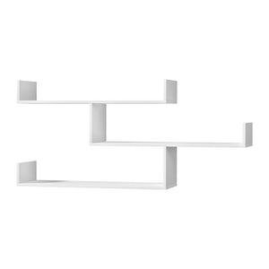 Wall Shelf | 3-Tier Floating Storage | White Finish