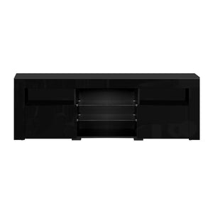 TV Cabinet | Entertainment Unit with LED | 160CM | Black | Bobi