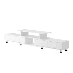TV Cabinet | Entertainment Unit | Extendable 160CM to 220CM | White