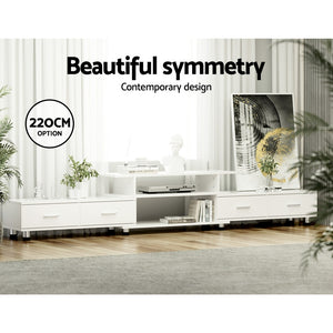 TV Cabinet | Entertainment Unit | Extendable 160CM to 220CM | White
