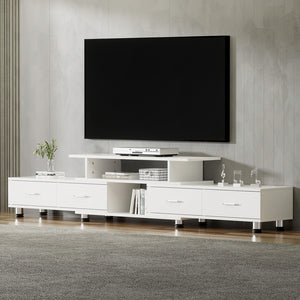 TV Cabinet | Entertainment Unit | Extendable 160CM to 220CM | White