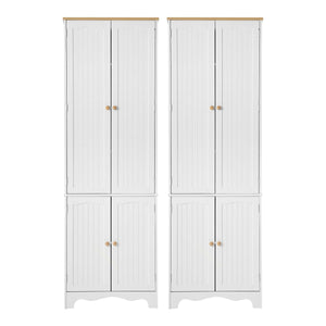 Artiss 2x Buffet Sideboard Pantry Cabinet Cupboard 6-Tiers Storage Shelves BERNE
