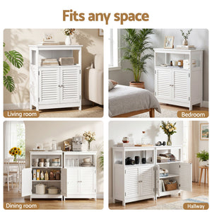 Buffet Server Cabinets | 2 Pack | Kitchen & Bathroom Storage Cupboards