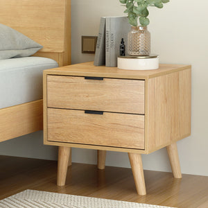 Artiss Bedside Table | 2 Drawers | Pine
