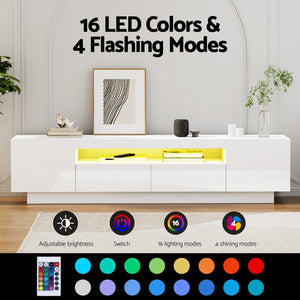 Artiss TV Unit | Entertainment Cabinet | RGB LED | Storage Drawer | 180cm | White