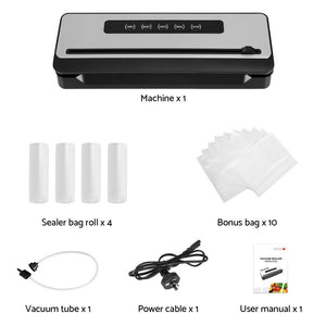 Devanti Food Vacuum Sealer Machine | Sealing Cutter | 5 Modes | Storage Bags | 4 Rolls
