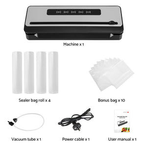 Devanti Food Vacuum Sealer Machine | Sealing Cutter | 5 Modes | Storage Bags | 4 Rolls