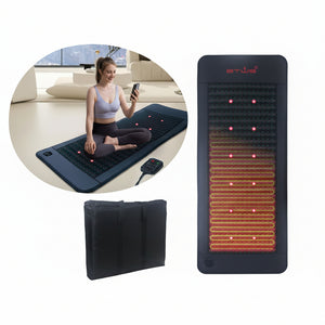 Full Body Amethyst & Tourmaline Infrared Mat | 190cm x 80cm | Adjustable PEMF (3-23Hz) | 660nm Red Light Therapy | Professional Crystal Healing Pad