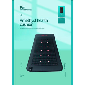 Full Body Amethyst & Tourmaline Infrared Mat | 190cm x 80cm | Adjustable PEMF (3-23Hz) | 660nm Red Light Therapy | Professional Crystal Healing Pad