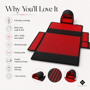 Full Body Red Light Therapy Mat | LED + Laser 6 Wavelength System