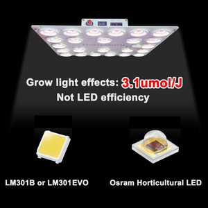 Horti Guru G1000 LED Grow Light | G24 Full Spectrum | Quantum Board | 100W High Efficiency 3.1µmol/J | Indoor Plant Veg & Flower