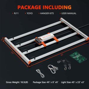 Spider Farmer G4500 LED Grow Light | Full Spectrum + Dimmable