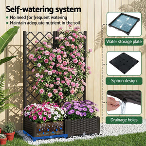 Vertical Raised Garden Bed | Self-Watering Elevated Planter Box | 80 x 40 x 122cm