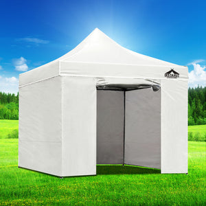 Gazebo Pop Up Marquee | 3x3 | Folding Tent | Wedding Gazebos | 500D | White