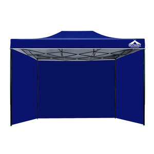 Gazebo | 3x4.5m | Pop Up Marquee | Folding Tent | Wedding Gazebos | Camping Outdoor Shade Canopy | Blue