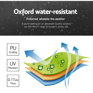 Gazebo | 3x6 | Pop Up Marquee | Folding Tent | Wedding Gazebos | Camping Outdoor Shade Canopy | Black