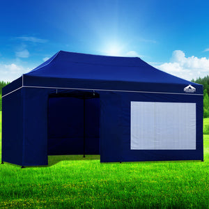 Gazebo | 3x6 | Pop Up Marquee | Folding Tent | Wedding Gazebos | Camping Outdoor Shade Canopy | Blue