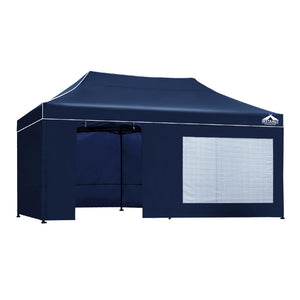 Gazebo Pop Up Marquee | 3x6 | Folding Tent Gazebos | Camping | 500D Oxford | Navy