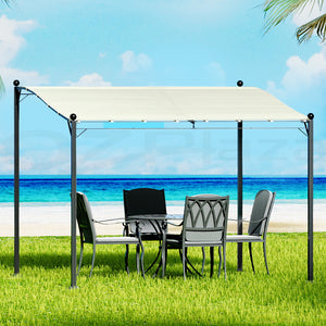 Instahut Gazebo Marquee | 3M Outdoor Event Tent | Wedding Camping Party Shade | Iron Art Canopy | Beige