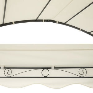 Gazebo Marquee | 4x3m | Outdoor Event Wedding Tent | Camping Party Shade | Iron Art Canopy | Beige