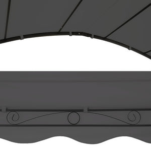Gazebo Marquee | 4x3m | Outdoor Event Wedding Tent | Camping Party Shade | Iron Art Canopy | Grey