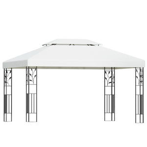 Gazebo | 4x3m | Marquee | Outdoor Wedding Party Event Tent | Iron Art Shade | White