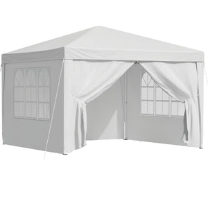 Instahut Gazebo | 3x3m | Pop Up Marquee Tent | Folding Wedding Outdoor Canopy | White