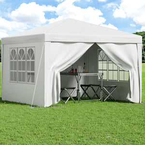 Instahut Gazebo | 3x3m | Pop Up Marquee Tent | Folding Wedding Outdoor Canopy | White