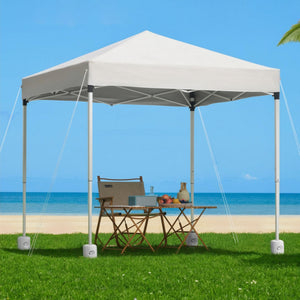 Instahut Gazebo 2x2m | Outdoor Patio Marquee Shade | White with Base Pods