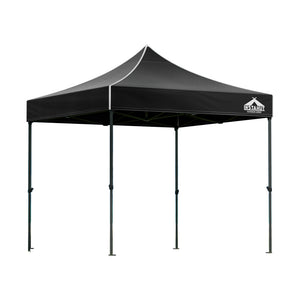 Gazebo Pop Up Marquee | 3x3m | Folding Tent | Wedding Outdoor Camping | Canopy Gazebos | Shade | Black