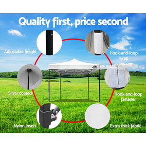 Gazebo Pop Up Marquee | 3x3 | Folding Tent | Outdoor Camping | 500D Oxford