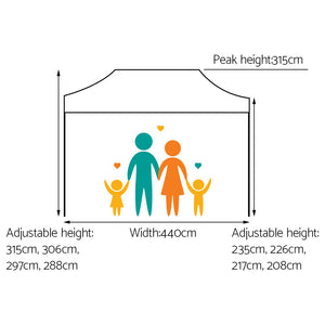 Gazebo Pop Up Marquee | 3x4.5 | Folding Tent | 500D Oxford Fabric | White