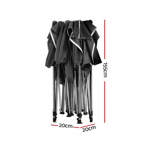 Gazebo Pop Up Marquee | 3x6 | Folding Tent | Wedding | 500D | Camping | Black