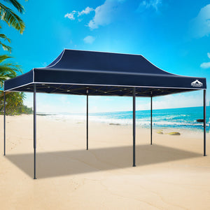 Gazebo Pop Up Marquee | 3x6 | Folding Tent | Wedding | 500D Oxford | Camping | Navy