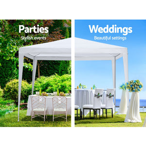 Gazebo | 3x3m | Wedding Party Marquee Tent | Outdoor Event | Camping | Canopy Shade | White