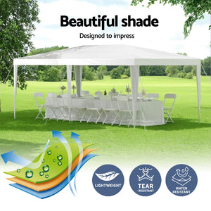 Instahut Gazebo | 3x6m | Wedding Party Marquee Tent | Outdoor Canopy | White
