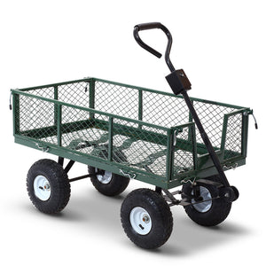 Mesh Garden Steel Cart | Green